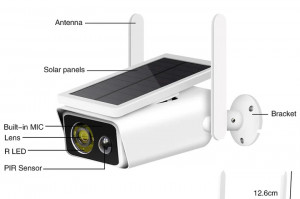 Cameră WiFi de exterior cu panou solar reîncărcabil  - Img 5