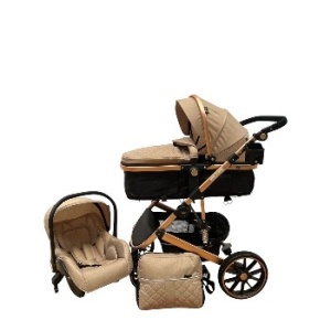 Carucior 3 In 1,Scoica, Landou si Sport, Reversibil Si Cu Suspensii T4 Kafea