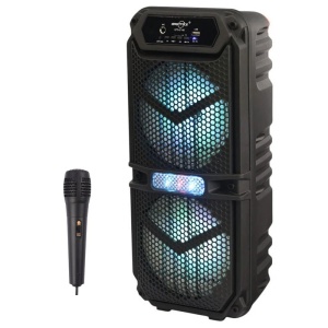 Difuzor portabil wireless GTS-2148, dublu, 6,5 inch, cu microfon cu fir, radio FM, USB, card TF, TWS, player muzical MP3