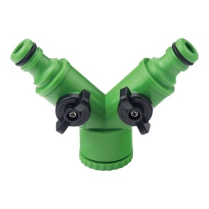 Distribuitor Y / Conector cu 2 robineti pentru apa