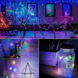 Instalatie de Craciun Liniara LED RGB Smart , Control prin Aplicatie Telefon, Telecomanda, Joc de Lumini pe Muzica, IP65 Waterproof, Conexiune USB, 5m, Multicolor - Img 6