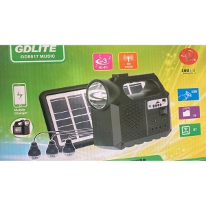 Kit solar portabil GDLITE GD8017 Music cu Bluetooth pentru Camping - Img 5