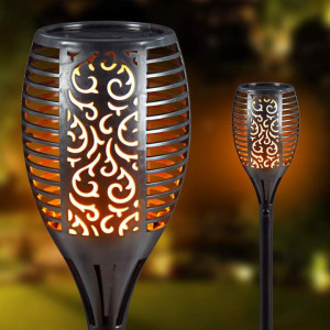 Lampa Solara LED cu Efect de Flacără, Tip Torta, Pentru Exterior, 51 cm - Img 4
