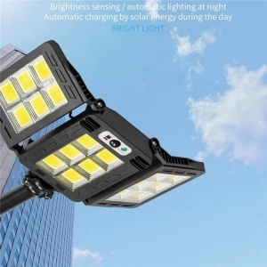 Lampa Solara Stradala Tripla 200W COB – Autonoma, IP65, Senzor Miscare - Img 6