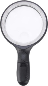 Lupă cu 10 LED-uri, lentilă 2X cu zoom 5X, lupă portabilă cu lumină