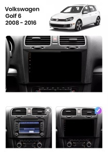 Navigatie Volkswagen Golf 6 2009-2012, Android 12, 1GB RAM 32GB, google maps, youtube, wifi, waze, bluetooth - Img 2