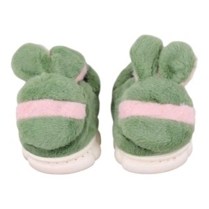 Papuci de copii, de casa, voluminosi, stil mocasini Verde - Img 3