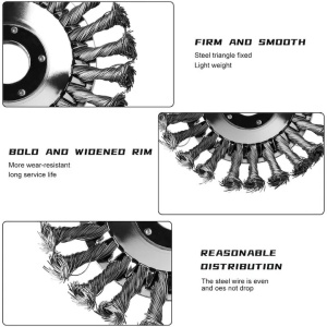 Perie pentru tuns iarba, 8 inch, otel, 200x25.4mm, universal, set accesorii - Img 3