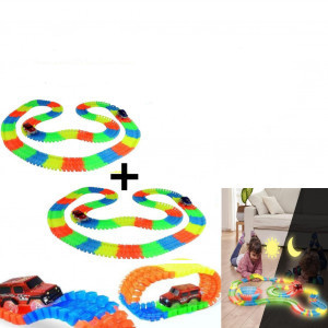 Pista Flexibila de Curse cu Masinute Magic Tracks din 95 Piese - Img 3