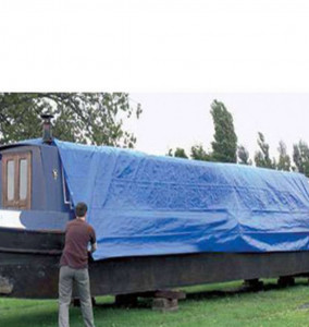 Prelată Impermeabila de Protectie cu Ochiuri 4 x 5 m, Albastra - Img 2