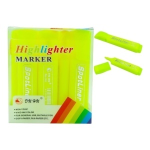 Set 2 markere evidentiatoare, neon, galben - Img 2