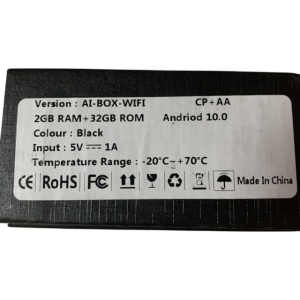 Sistem de operare inteligent fără fir Carplay AI-BOX WIFI 2GB RAM + 32GB ROM Android 10.0 Negru  - Img 2
