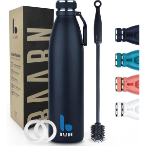Termos Izolant cu Perete Dublu BAABN, 1000ml pentru Camping, Drumeții, Fitness, Sticla de apa din Otel inoxidabil, Anti-Scurgere - Img 4