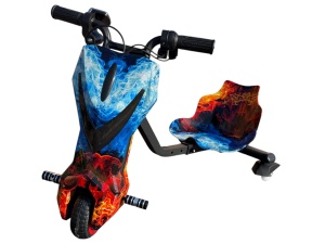Tricicleta electrica pentru drifturi 360, motor 250 W, 15 KM/H, 4400 mA, 36 V, Ice fire
