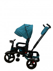 Tricicleta SL02 cu Pozitie de Somn, Scaun Reversibil, 8-36 luni, Culoare Verde -Turcoaz - Img 2