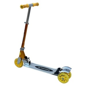 Trotineta Scooter Galben-Auriu pentru copii, greutate maxima 50kg