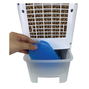 Ventilator cu racire si umidificare aer HAUSBERG HB-5955, 3 viteze, telecomanda, temporizator 12 ore, rezervor apa 4 l, portabil, Alb - Img 2