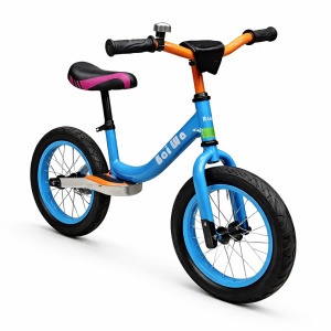 Bicicleta fara pedale 1199, Albastra, 2-6ani, Reglabila, Roti 12inch - Img 2