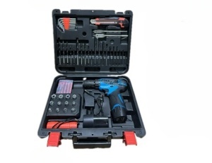 Bormasina Electrica, 2 Baterii 12V, 75 Accesorii + Geanta De Transport