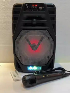 Boxa Portabila Cu Microfon Inclus, KTS1367, Audio Bluetooth 3″, Led, Radio FM, Suport MP3, Cu Telecomanda, USB Si Card TF, Negru - Img 2