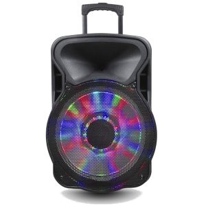 Boxa portabila tip troller KTS1161, Wireless, Bluetooth, 15'', Lumini LED, Super Bass, AUX, Card, USB Stick, Radio FM - Img 3
