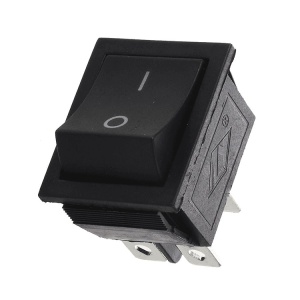 Buton intrerupator auto cu 4 pini, 2 pozitii, negru