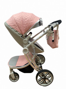 Carucior 2 in 1 Reversibil, Landou si Sport, Egg Shape F1 LC, Roz - Img 5