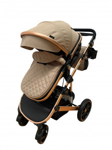 Carucior 2 in 1 Reversibil, T1, kafea , Landou si Sport, cu landou reversibil, cadru aluminiu si geanta cadou - Img 6