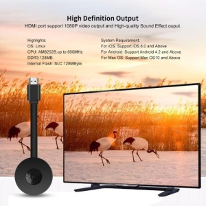 Chromecast Streaming Media Player , HDMI , Wi-Fi , Display 4K , transmisie TV din mobil , Android/iOS , Andowl - Img 2