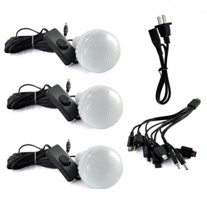 Kit Solar cu Lampa U, USB, 3 Becuri 6V 4Ah ,GDLite1 - Img 4