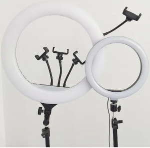 Lampa Circulara LJJ-22, Ring Light , 56cm/22Inch, LED, Trepied Extensibil, 9 Trepte Reglaj, Multicolor - Img 4
