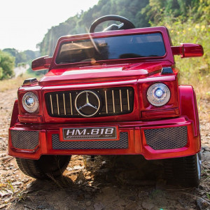 Mașină Electrică Pentru Copii AT 68 GIP, Mercedes G Class, Rosie, cu 2x Motoare, Baterie 12 V, Telecomandă, - Img 3
