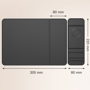 Mousepad cu încărcător wireless de 15W și suport pliabil pentru telefon - Img 5