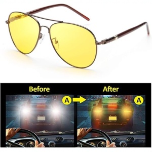 Ochelari de condus Night View Glasses , protectie UV , lentile galbene - Img 2