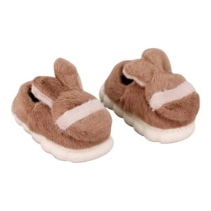 Papuci de copii, de casa, voluminosi, stil mocasini ,M 24-25 ,Maro