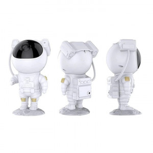 Proiector In Forma de Astronaut, Permite Proiectarea Stelelor sau Galaxiilor, Alb - Img 3