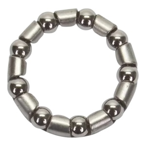 Rulment butuc roata de bicicleta, 9 bile ,diametru 30mm, Metal, Argintiu