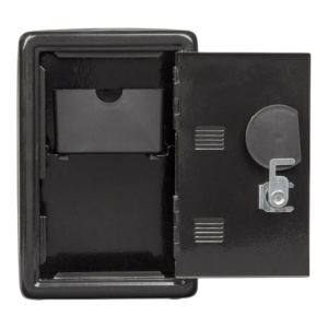 Seif metalic, lacat cu combinatie, 12x10x18cm, negru - Img 2