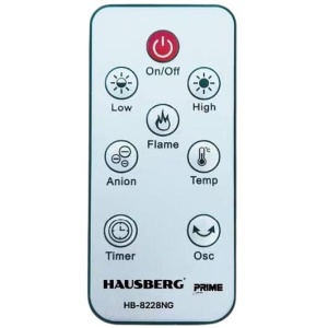 Șemineu Electric Digital Tip Turn HAUSBERG HB-8228NG, 2000 W, Efect de Flacără, Protecție la Răsturnare, Termostat, Telecomandă, Negru - Img 4