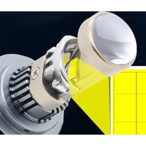 Set 2 becuri auto LED cu lupa, H7, 150W, 12V, 6500K - Img 3