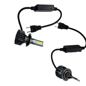Set 2 becuri auto LED H7 F2 COB 120W lumina alb-rece 12.000 lumeni, 9-36V - Img 2