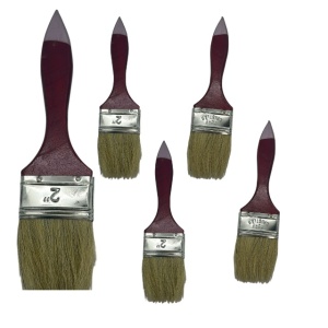Set de 5 bucati, Pensula de vopsit, pensula plata ,nr 2, maner din lemn