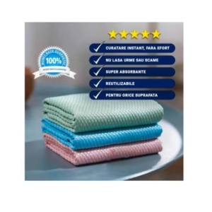 Set de 5 Lavete microfibra , 40x30cm, Multicolor - Img 5