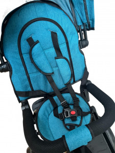 Tricicleta SL02 cu Pozitie de Somn, Scaun Reversibil, 8-36 luni, Culoare Verde -Turcoaz - Img 3