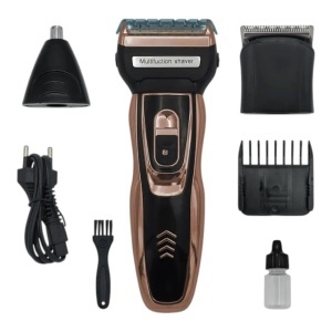 Trimmer Multifuncțional 3 în 1Rezistent la Apă, Lame Titan, Negru/Auriu - Img 5