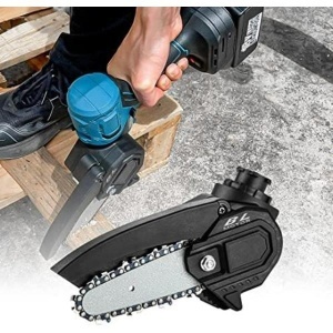 Trusa ,Set 8 Scule Electrice Inclus Surubelnita/Burghiu cu Percutie/Polizor/Ferastrau Sabie/Ferastrau cu Lant/Convertor Power Bank/Gazda Fara Perii, Acumulatori 21V, Incarcator Etc - Img 4