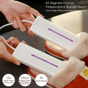Uscator electric pantofi,, Cu 2 Capete Pentru Uscare Rapida, Sterilizare UV, Ozone Dryer, USB, Alb - Img 4