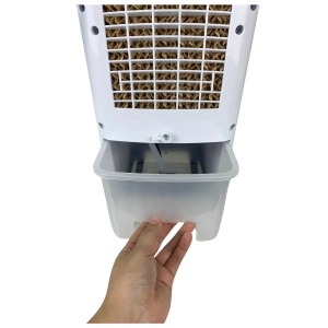 Ventilator cu racire si umidificare aer HAUSBERG HB-5955, 3 viteze, telecomanda, temporizator 12 ore, rezervor apa 4 l, portabil, Alb - Img 3