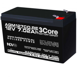 Acumulator 12V 7Ah F1 TED AGM127CO.RE 3Core