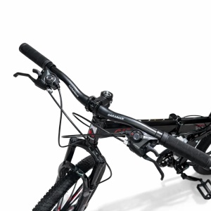 Bicicletă Caraiman 26ZD, pliabilă, roți 26 inch, cu dublă suspensie, frâne pe disc, roșie - Img 2